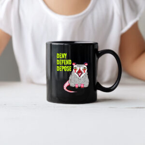 Deny Defend Depose Angry Possum Mug