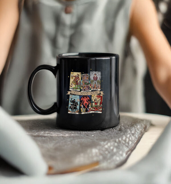 Deny Defend Depose Tarot Card Mug