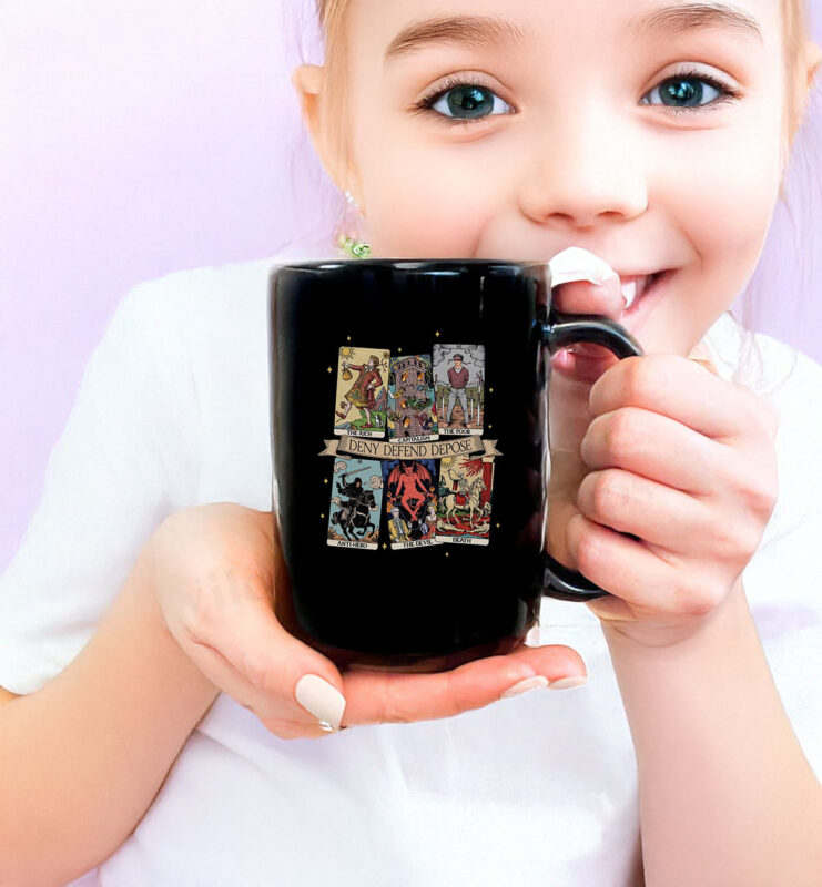 Deny Defend Depose Tarot Card Mug