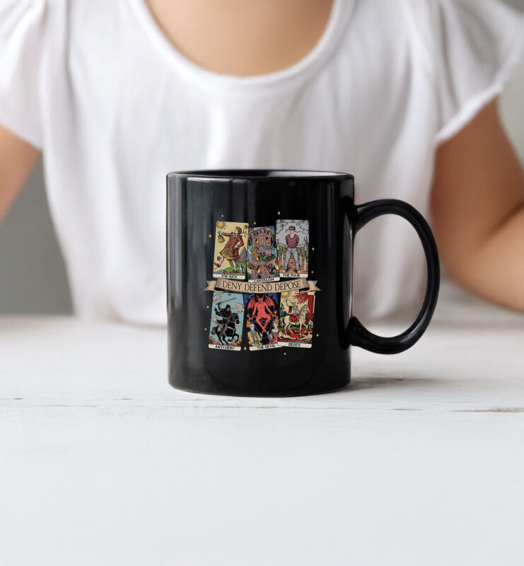 Deny Defend Depose Tarot Card Mug