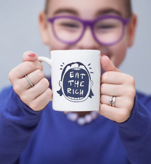 Eat the Rich Ink Illustration Mug