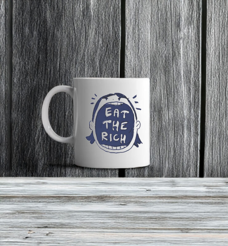 Eat the Rich Ink Illustration Mug