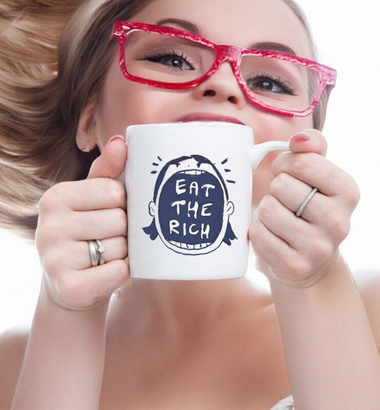 Eat the Rich Ink Illustration Mug