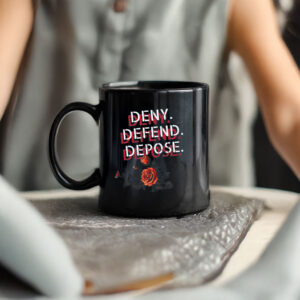 Floral, Deny Defend Depose Mug, Bold Politucal Gift