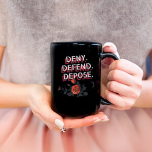 Floral, Deny Defend Depose Mug, Bold Politucal Gift