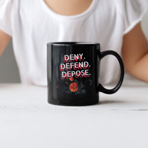 Floral, Deny Defend Depose Mug, Bold Politucal Gift