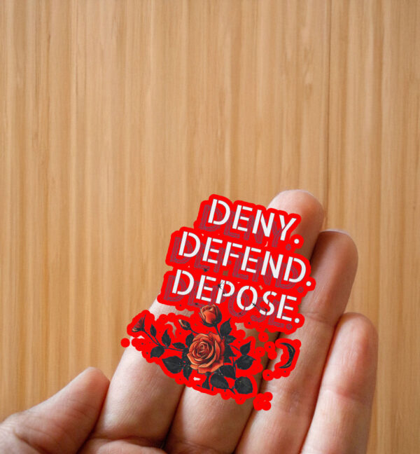 Floral, Deny Defend Depose Sticker ,Car Magnet, Bold Politucal Gift