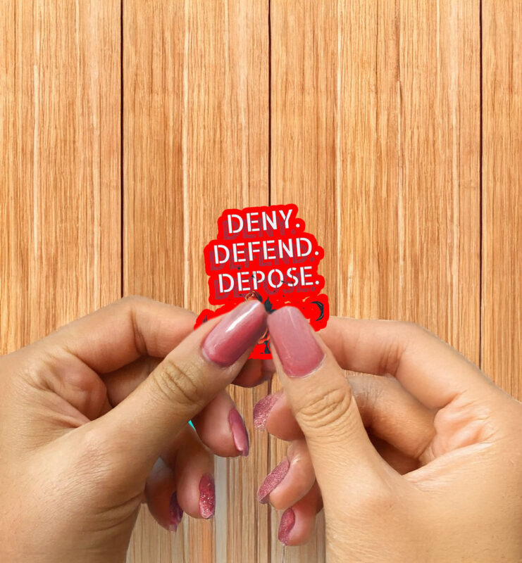 Floral, Deny Defend Depose Sticker ,Car Magnet, Bold Politucal Gift