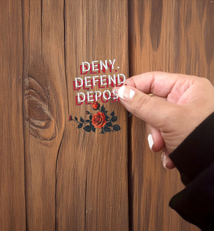 Floral, Deny Defend Depose Sticker ,Car Magnet, Bold Politucal Gift