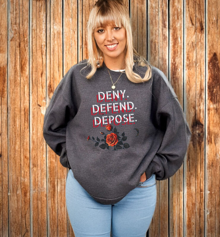 Floral, Deny Defend Depose T-Shirt, Bold Politucal Gift