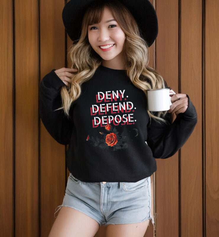 Floral, Deny Defend Depose T-Shirt, Bold Politucal Gift