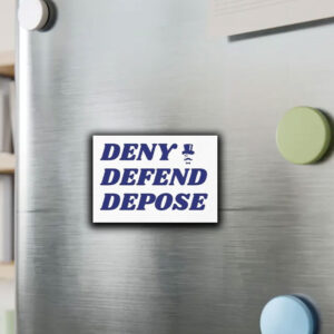 Luigi Mangione Deny Defend Depose Detective Sticker ,Car Magnet