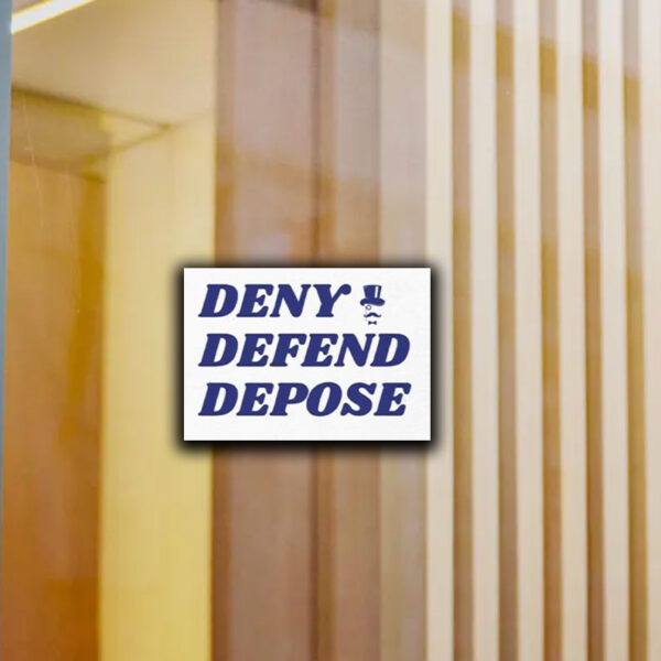 Luigi Mangione Deny Defend Depose Detective Sticker ,Car Magnet