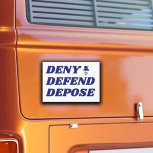 Luigi Mangione Deny Defend Depose Detective Sticker ,Car Magnet