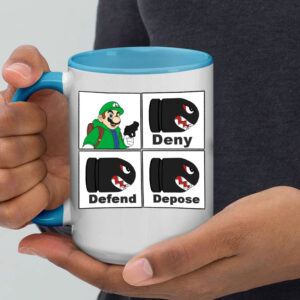 Luigi deny defend depose Mugs