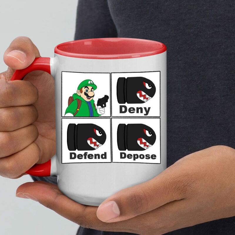 Luigi deny defend depose Mugs