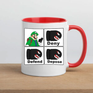 Luigi deny defend depose Mugs