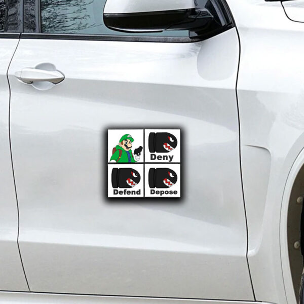 Luigi deny defend depose Sticker ,Car Magnets