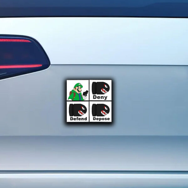 Luigi deny defend depose Sticker ,Car Magnets