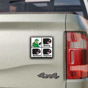 Luigi deny defend depose Sticker ,Car Magnets