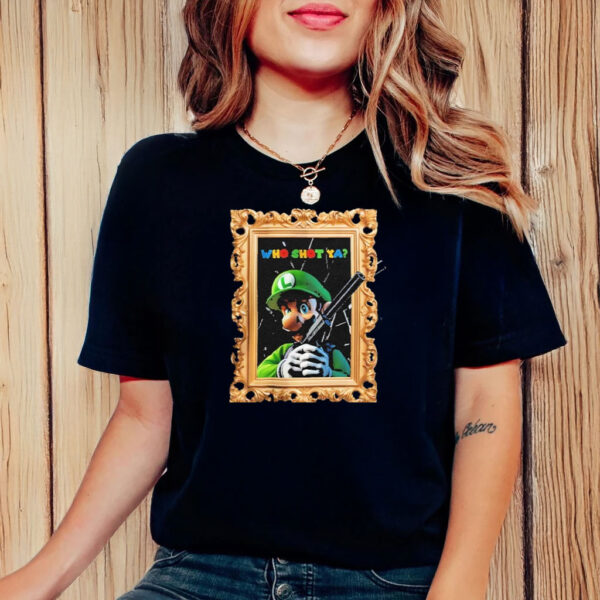 Official Luigi Mangione Who Shot Ya Picture Frame T-Shirt