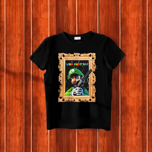 Official Luigi Mangione Who Shot Ya Picture Frame T-Shirt