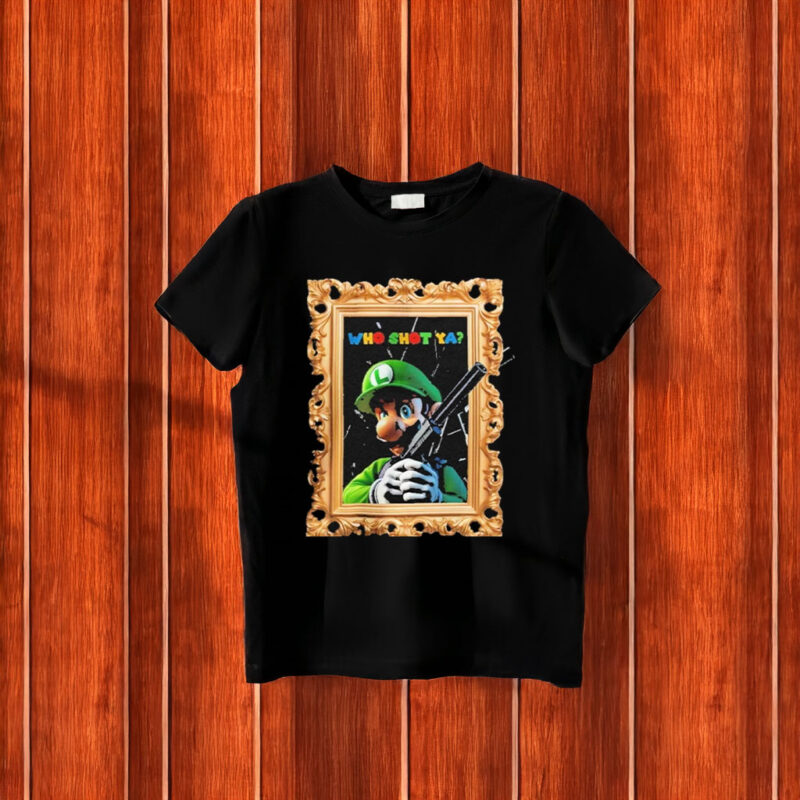 Official Luigi Mangione Who Shot Ya Picture Frame T-Shirt