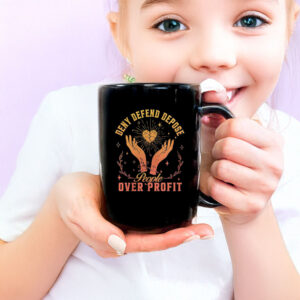 People Over Profit, Deny Defend Depose Mug