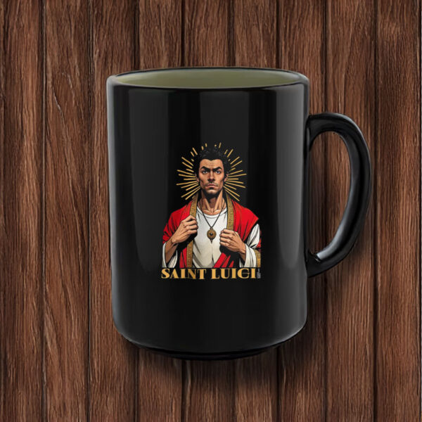 Saint Luigi Mangione 2025 Person of the Year Illustration Satire Mug