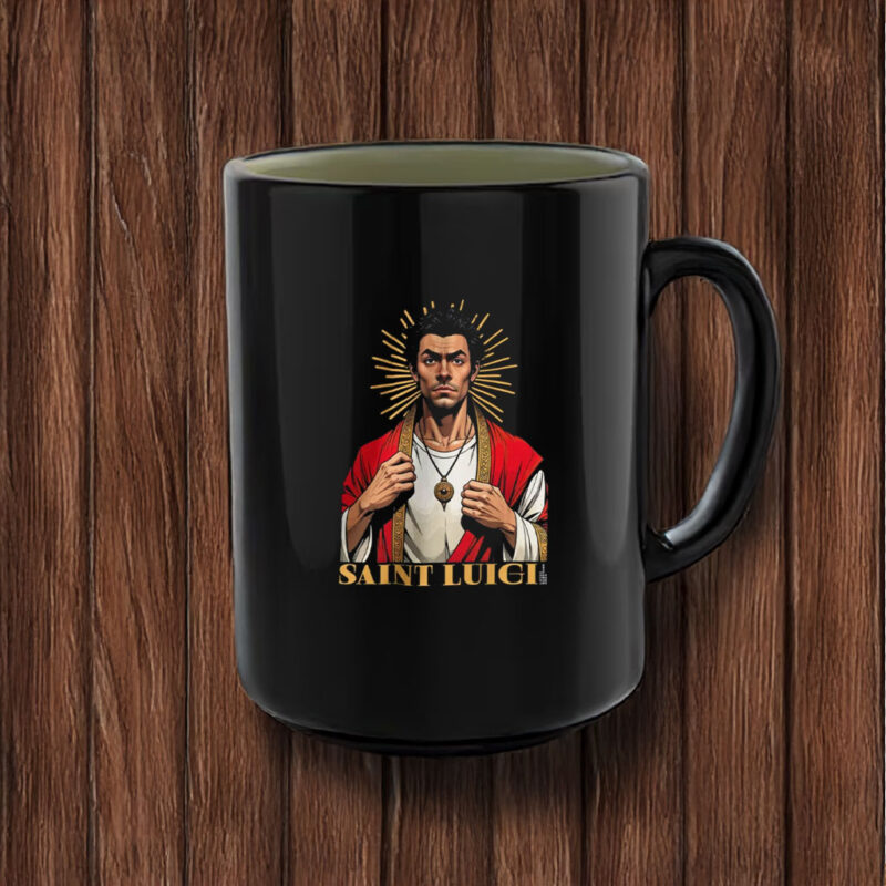 Saint Luigi Mangione 2025 Person of the Year Illustration Satire Mug