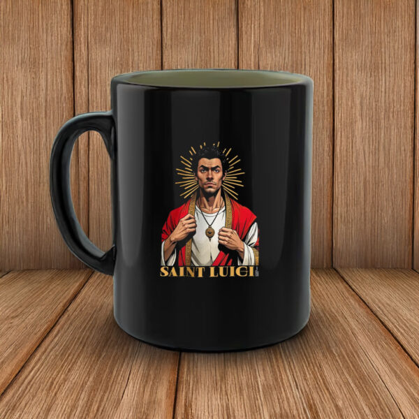 Saint Luigi Mangione 2025 Person of the Year Illustration Satire Mug