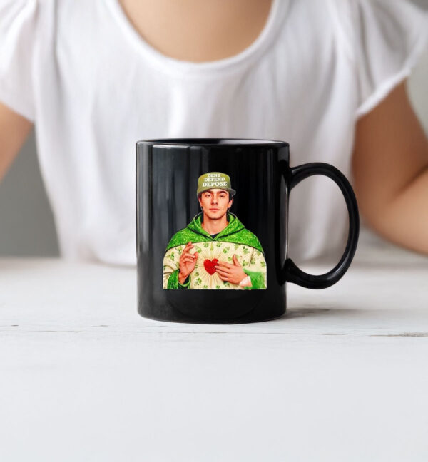 Saint Luigi Wearing Deny Defend Depose Cap Mug