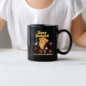 retro pizza, Anticapitalist Gift, Deny Defend Depose Mug