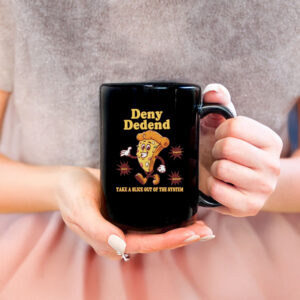 retro pizza, Anticapitalist Gift, Deny Defend Depose Mug