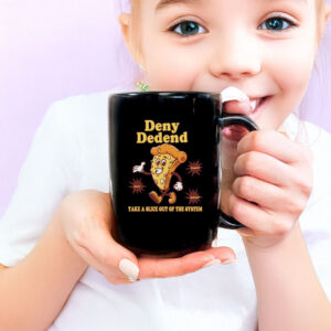 retro pizza, Anticapitalist Gift, Deny Defend Depose Mug