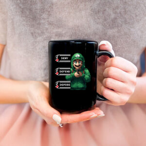 Luigi Deny Defend Depose Mug Mario