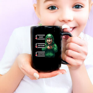 Luigi Deny Defend Depose Mug Mario