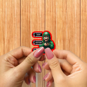 Luigi Deny Defend Depose Sticker Mario 6 Luigi Deny Defend Depose Sticker Mario